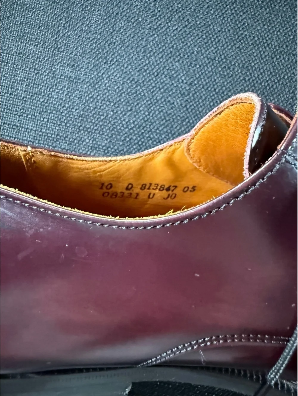 Cole Haan Men's Burgundy Leather Dress Shoes Size 10